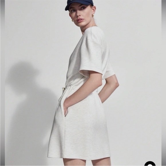 Varley Maple Dress in Ivory Marl, Size Medium - Picture 3 of 13